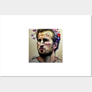 Face of Harry Kane Posters and Art